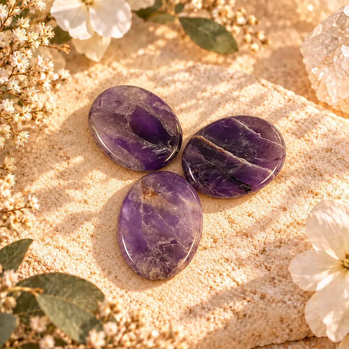 Amethyst Worry Stone – Calm, Clarity & Inner Peace