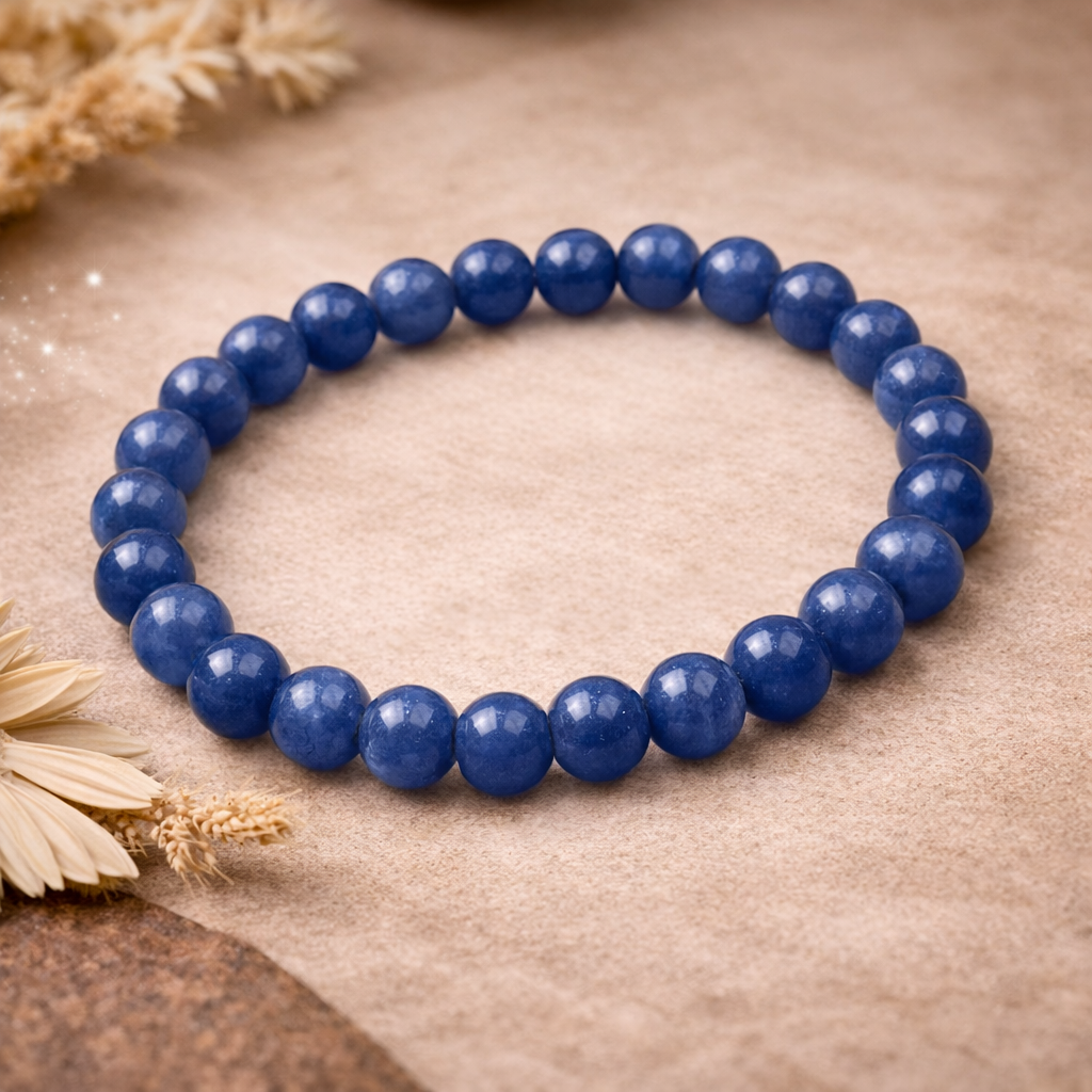 Blue Quartz Spiritual Bracelet – Calm the Mind, Balance the Energy