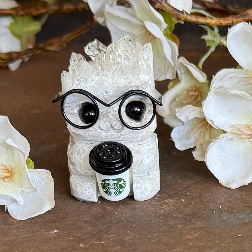 Crystal Chill Buddy hand-carved from natural healing crystal, a spiritual gift for joy, calm, confidence, and positive energy.