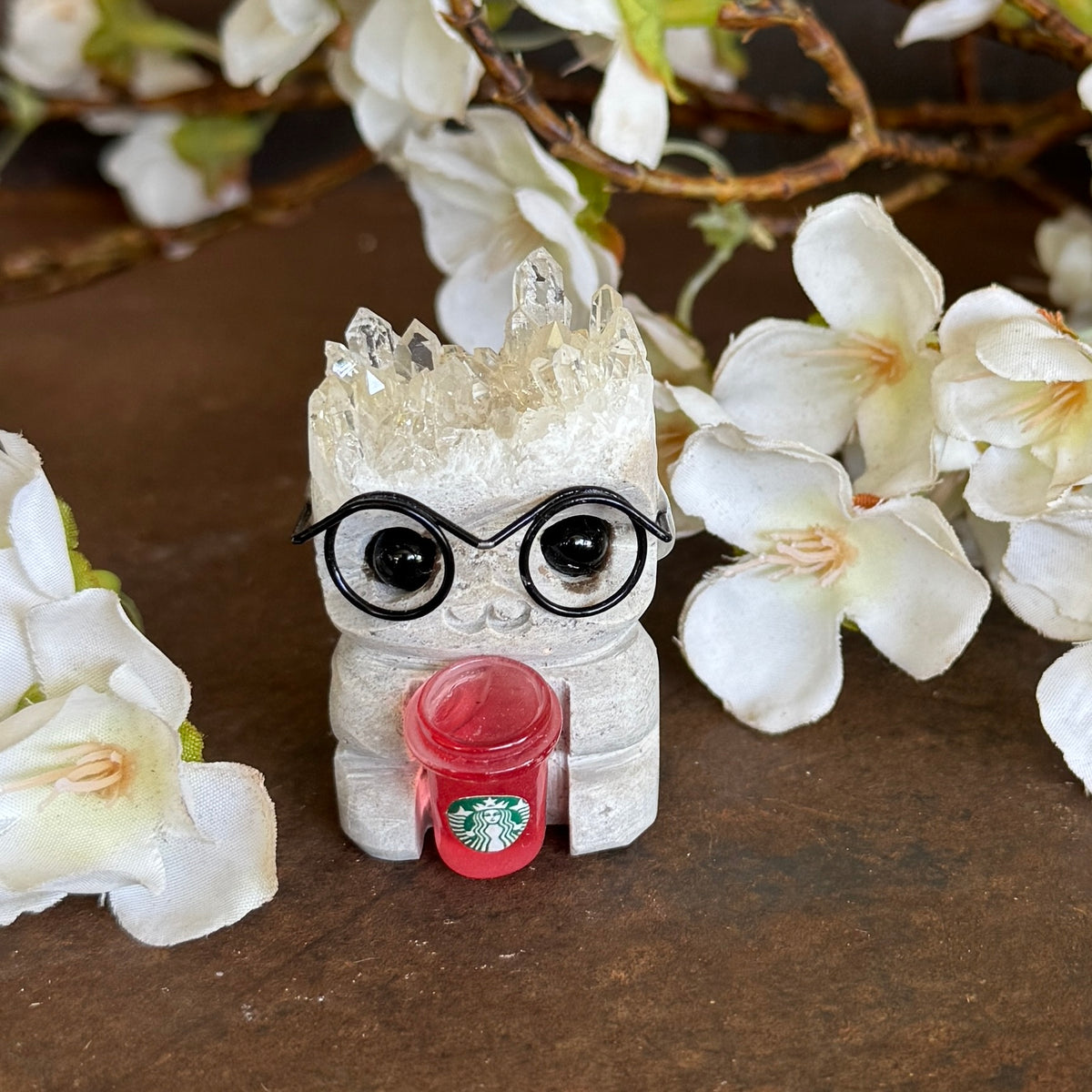 Clear Quartz Crystal Chill Buddy No. 2 exact piece raw specimen crystal character carving