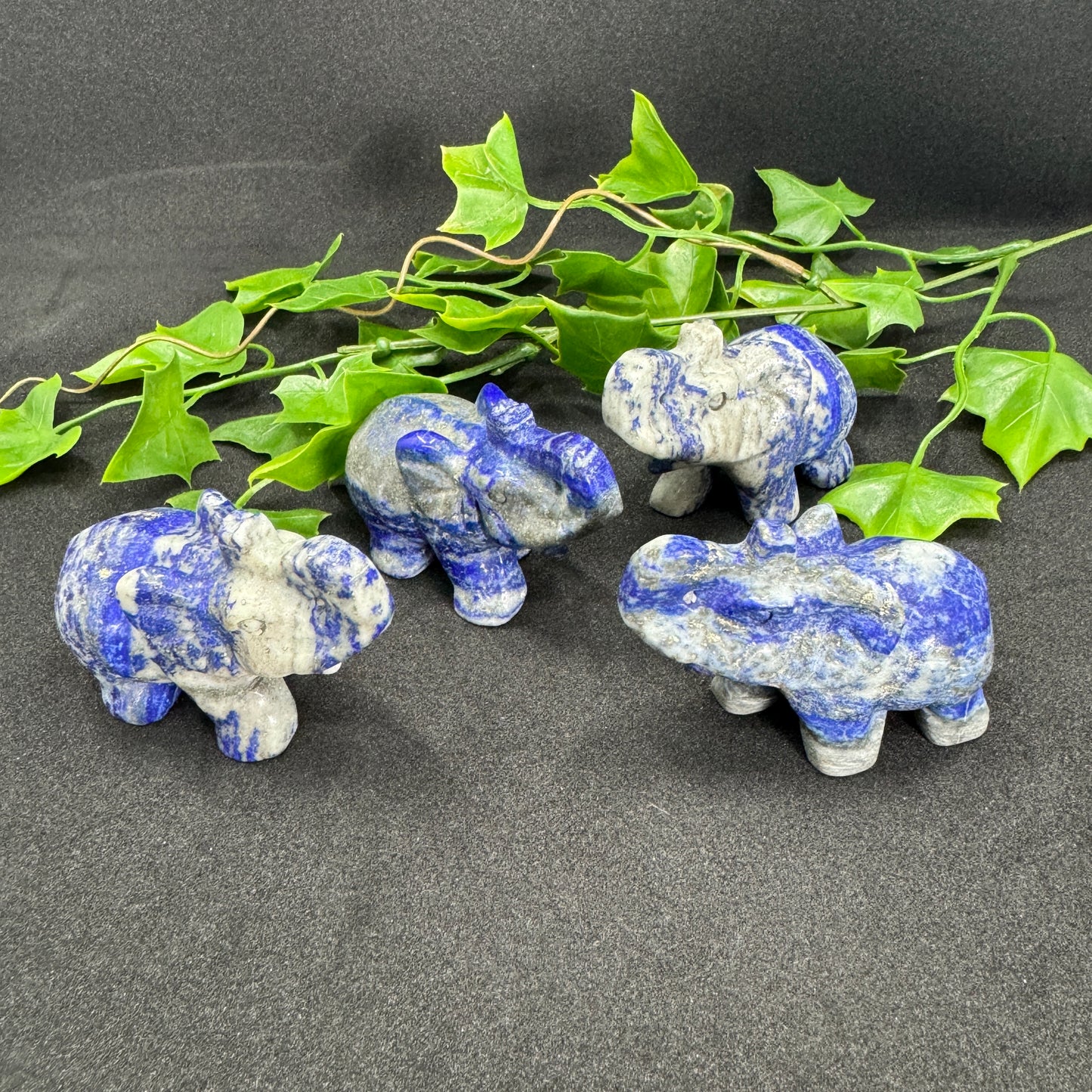 Crystal Elephant Carvings (7cm) – Hand-Carved Healing Crystals for Luck, Strength & Spiritual Protection