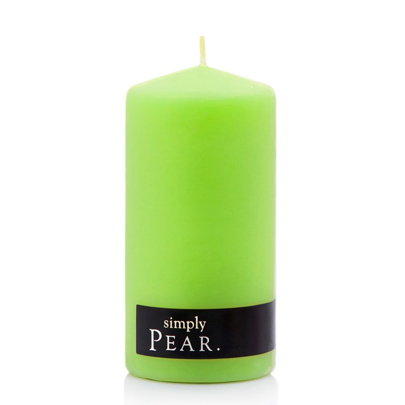 Green Pillar Candle – Pear Scent Spiritual Ritual Candle for Abundance, Heart Healing & Prosperity