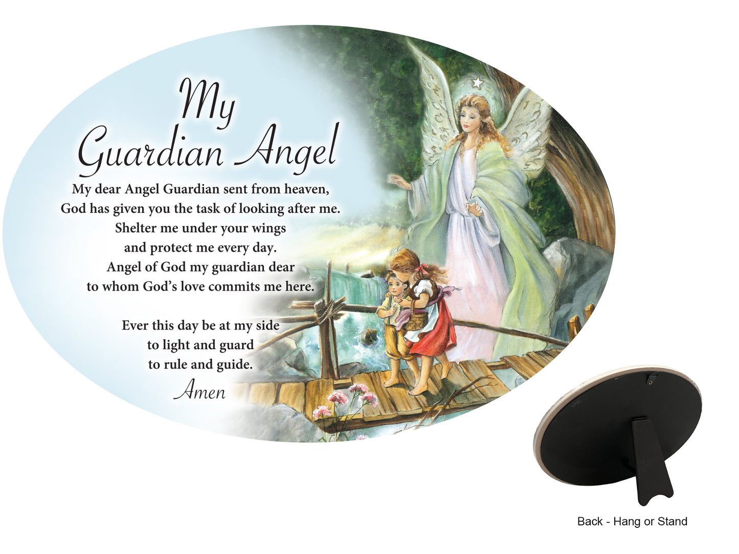 Heavenly Ceramic Plaque – Guardian Angel Protection for Every Soul