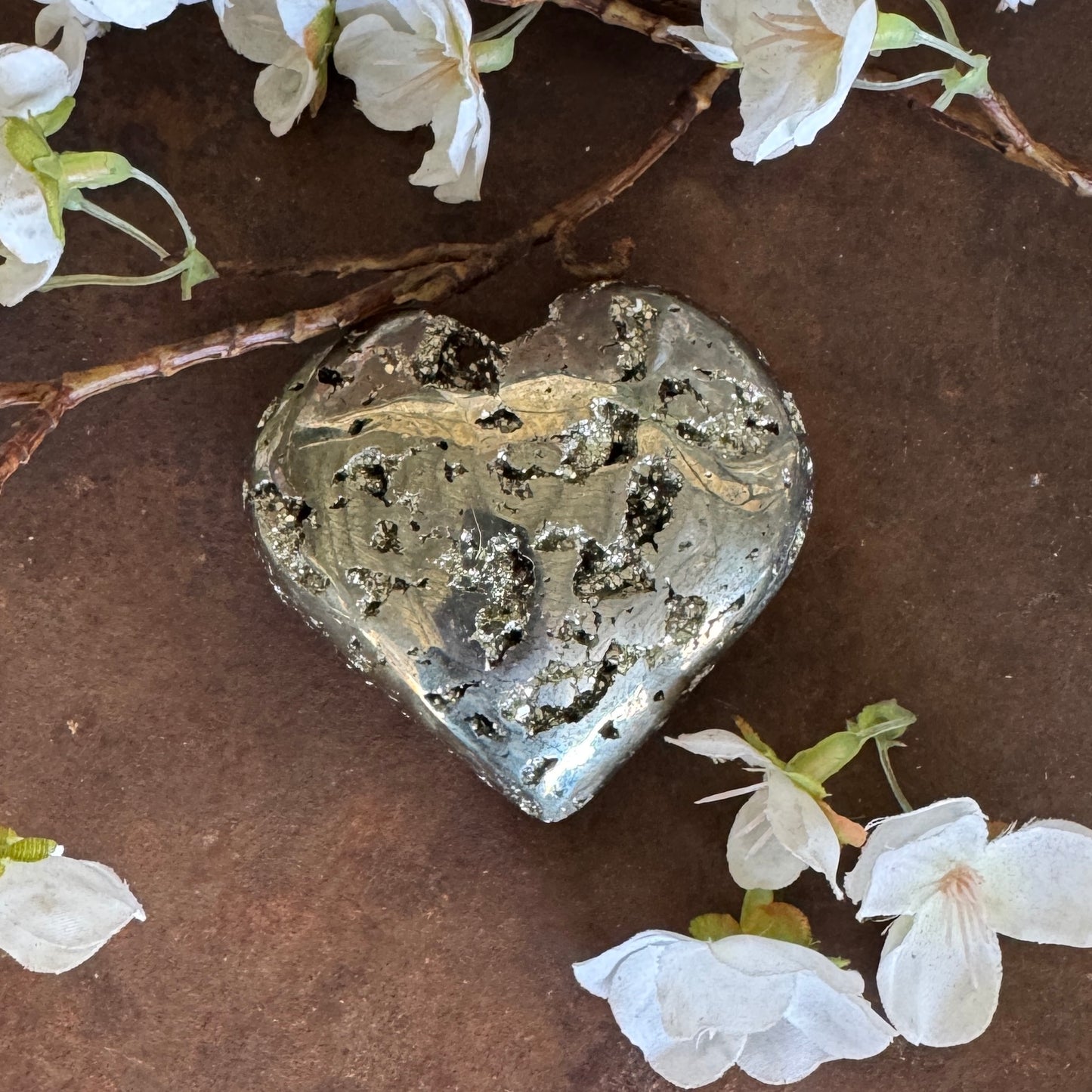 Pyrite Crystal Hearts - Energetic Protection, Grounding & Strength