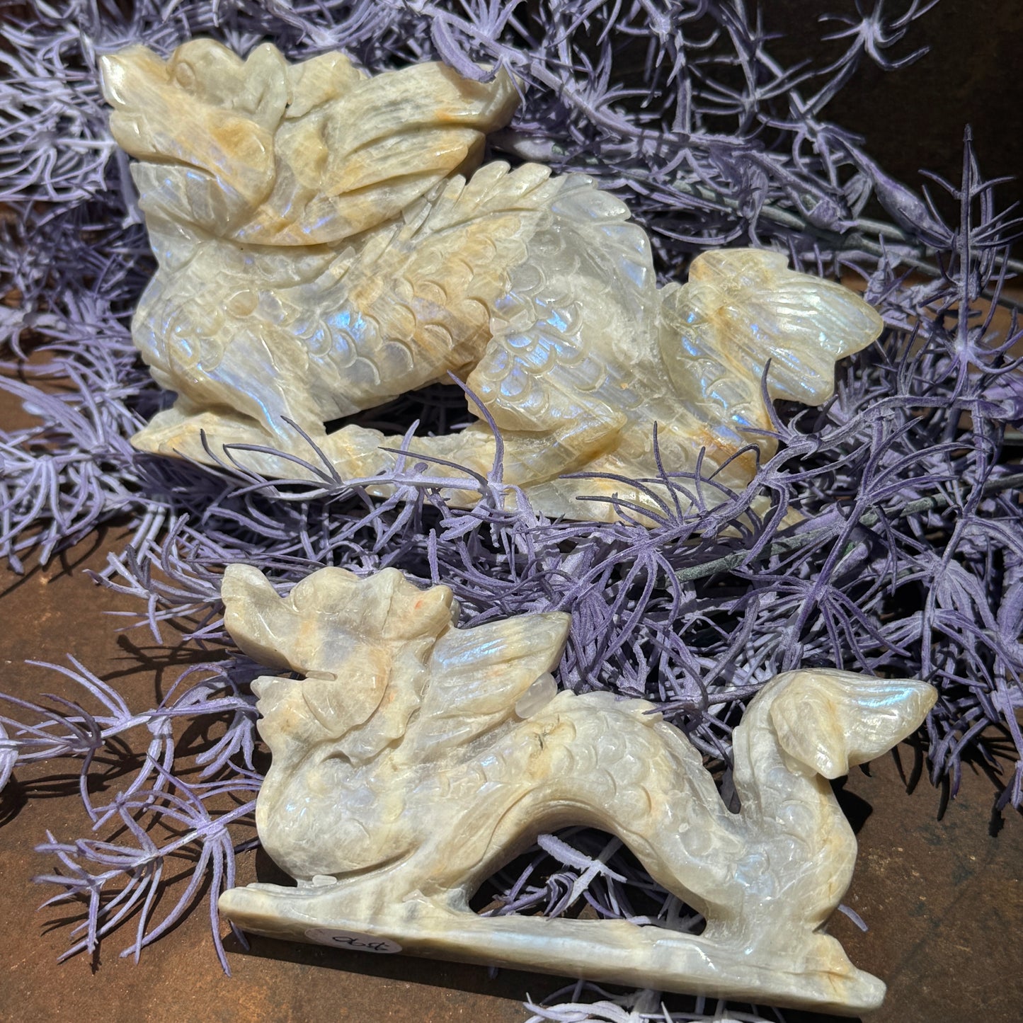 White Moonstone Dragon – Crystal of Intuition, Protection & Spiritual Transformation