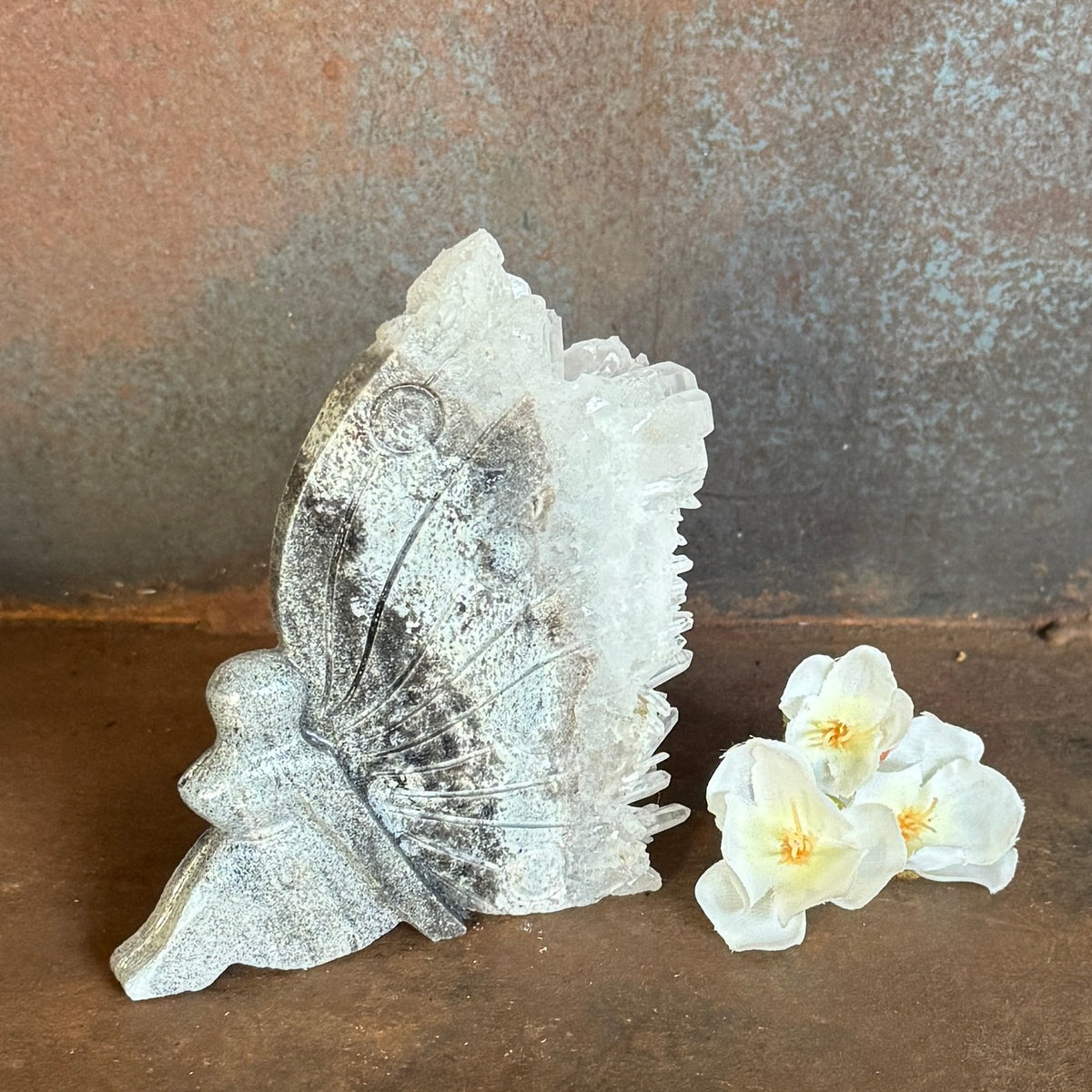 Geode Angel & Mermaid Crystal Carvings for spiritual protection, emotional healing and energy alignment