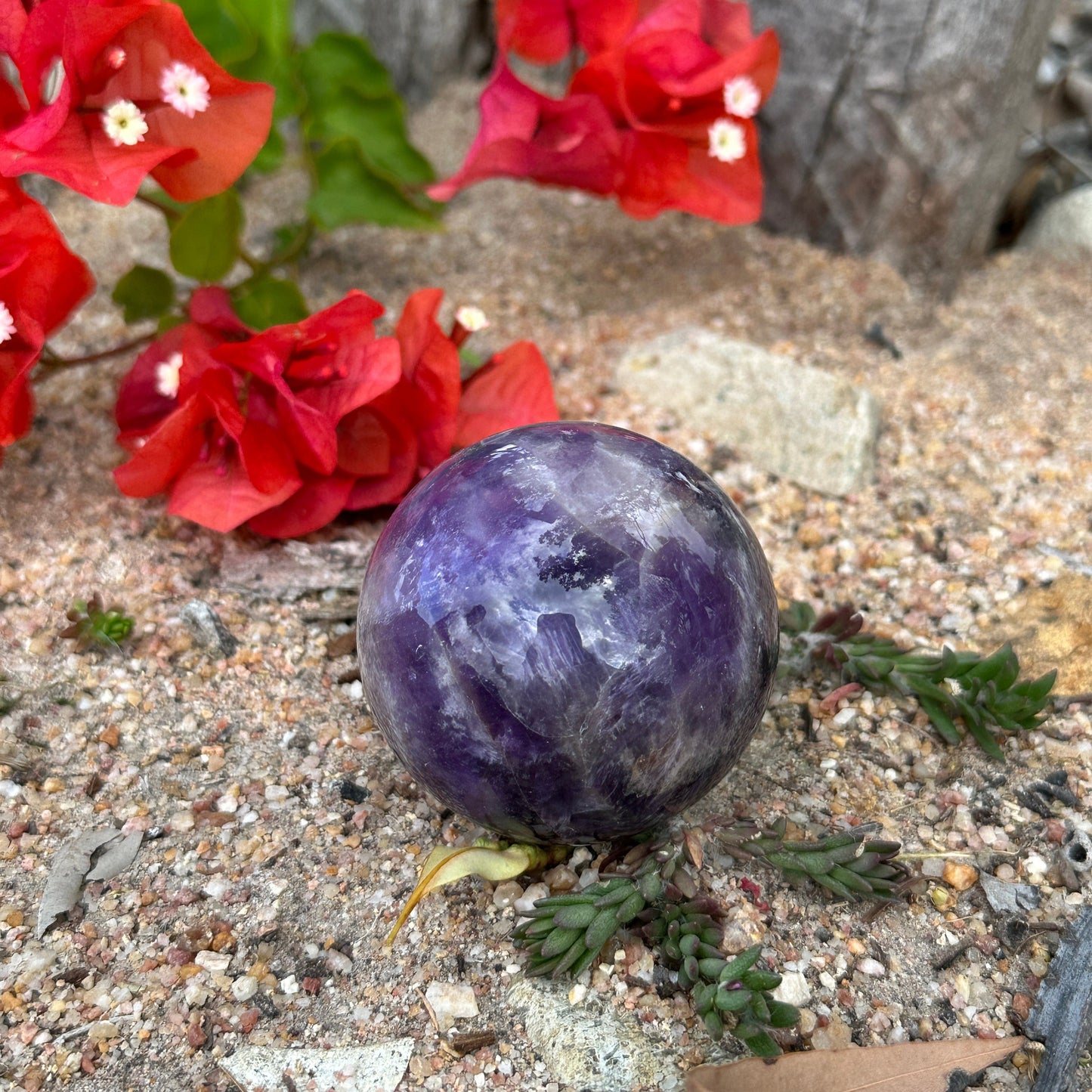 Amethyst Crystal Sphere – Spiritual Healing, Protection & Emotional Balance
