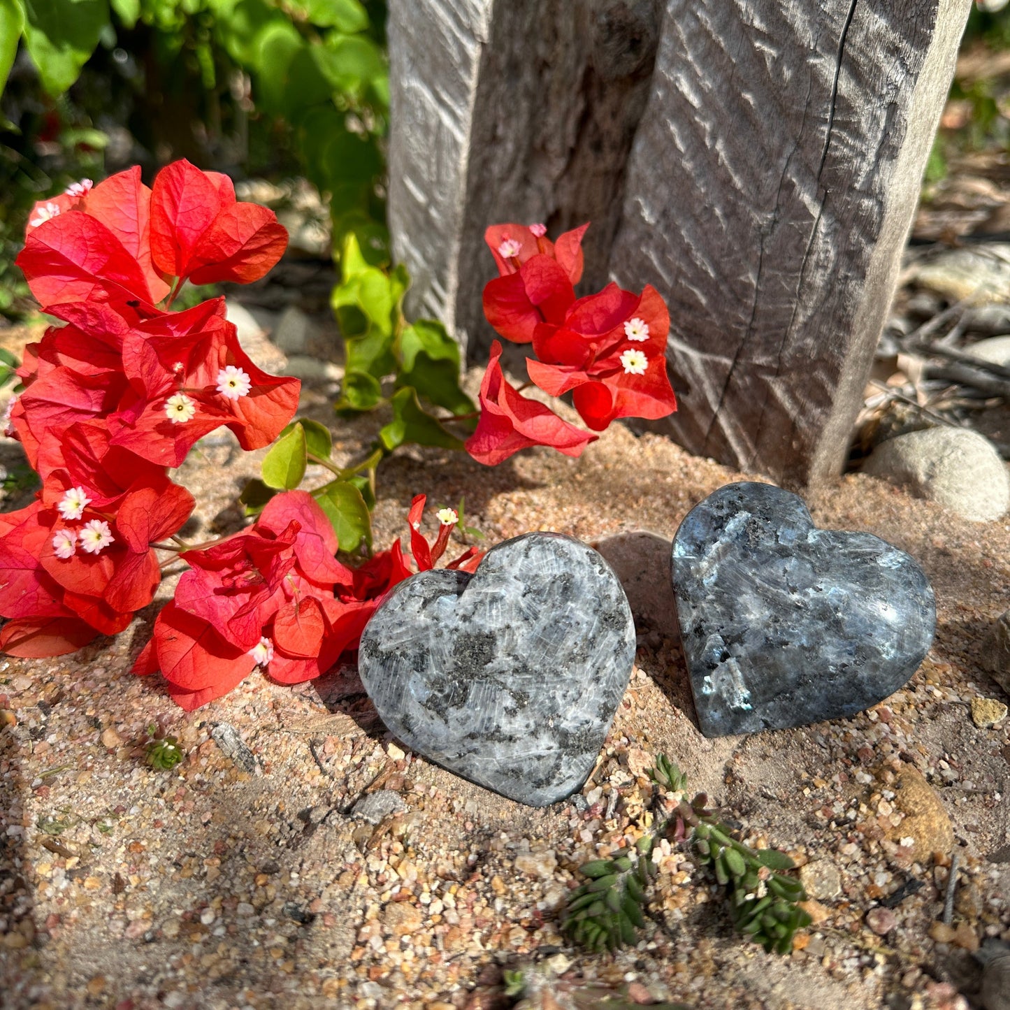 Larvikite Crystal Heart (Approx 6cm)- Grounding Protection & Inner Wisdom