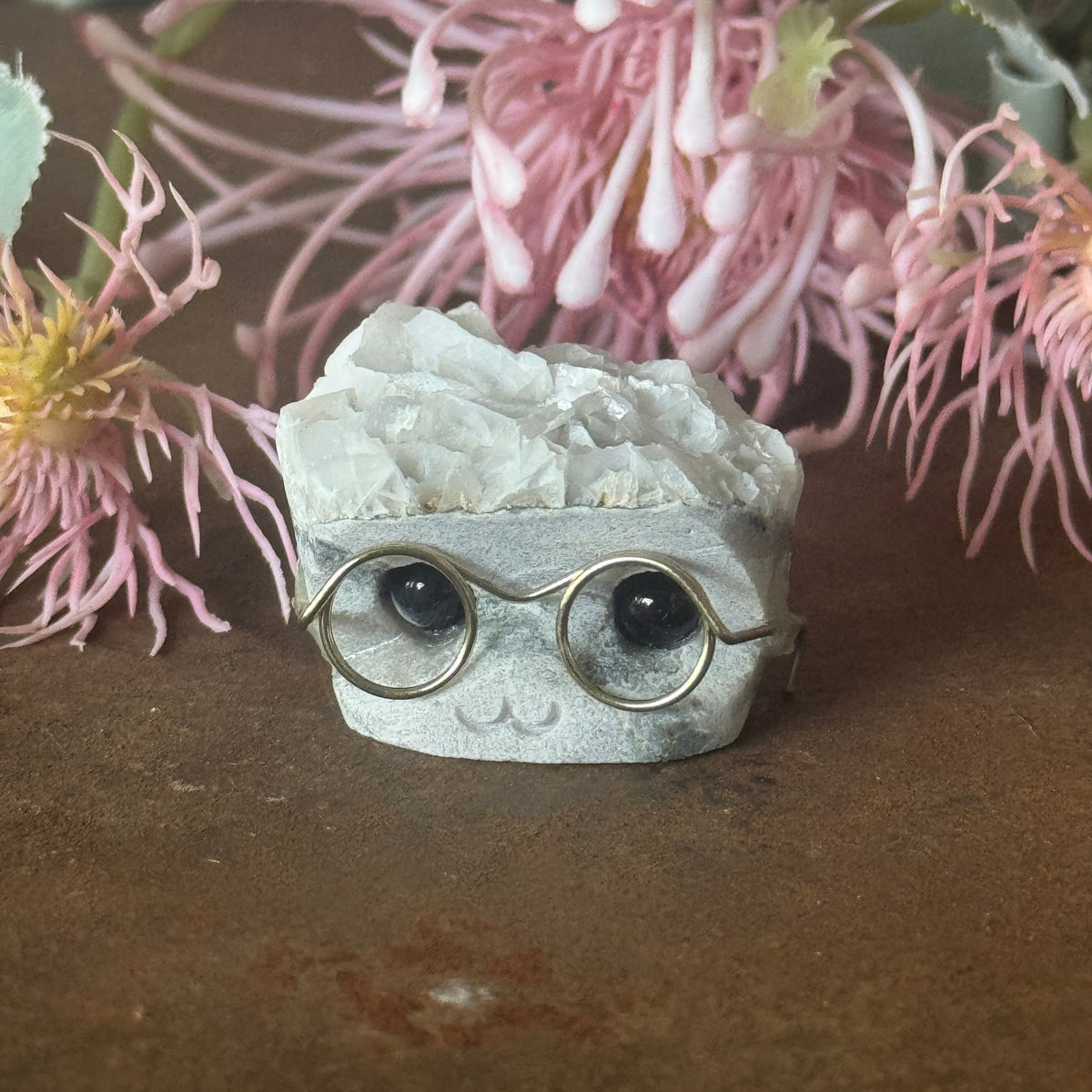 Rose Petal Calcite Crystal Cutie No. 3 exact piece crystal character carving