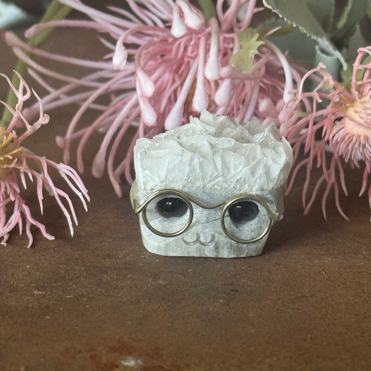 Rose Petal Calcite Crystal Cutie No. 5 exact piece crystal character carving