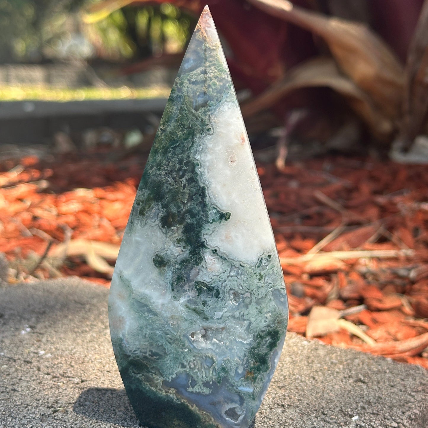 Moss Agate Free Shape – Grounding, Growth & Abundance Crystal