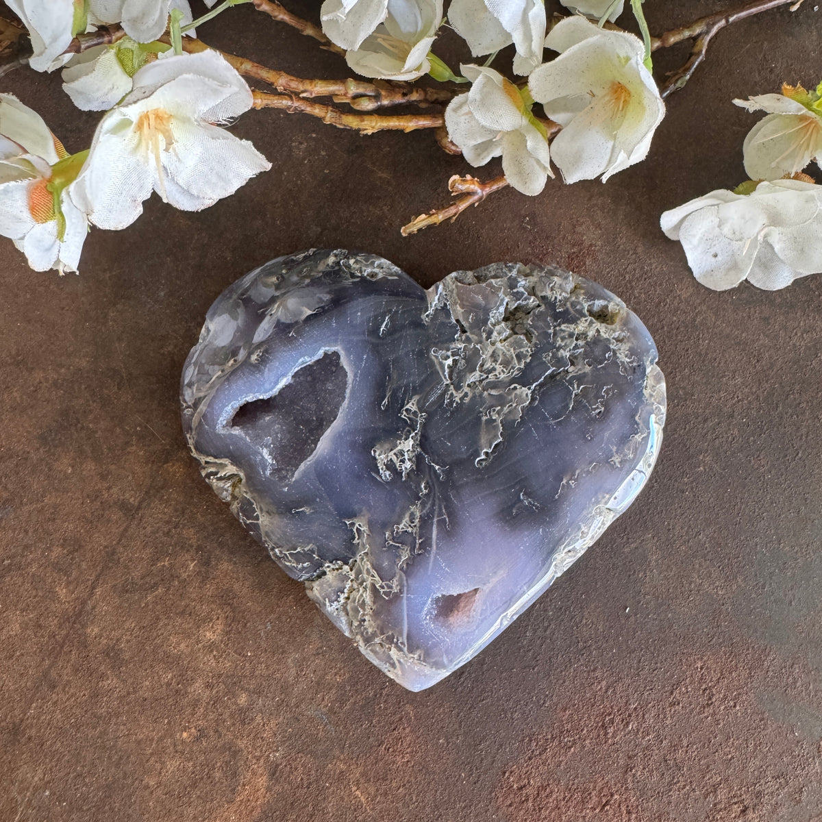 Moss Agate Crystal Heart – Emotional Healing, New Beginnings & Heart Chakra Balance