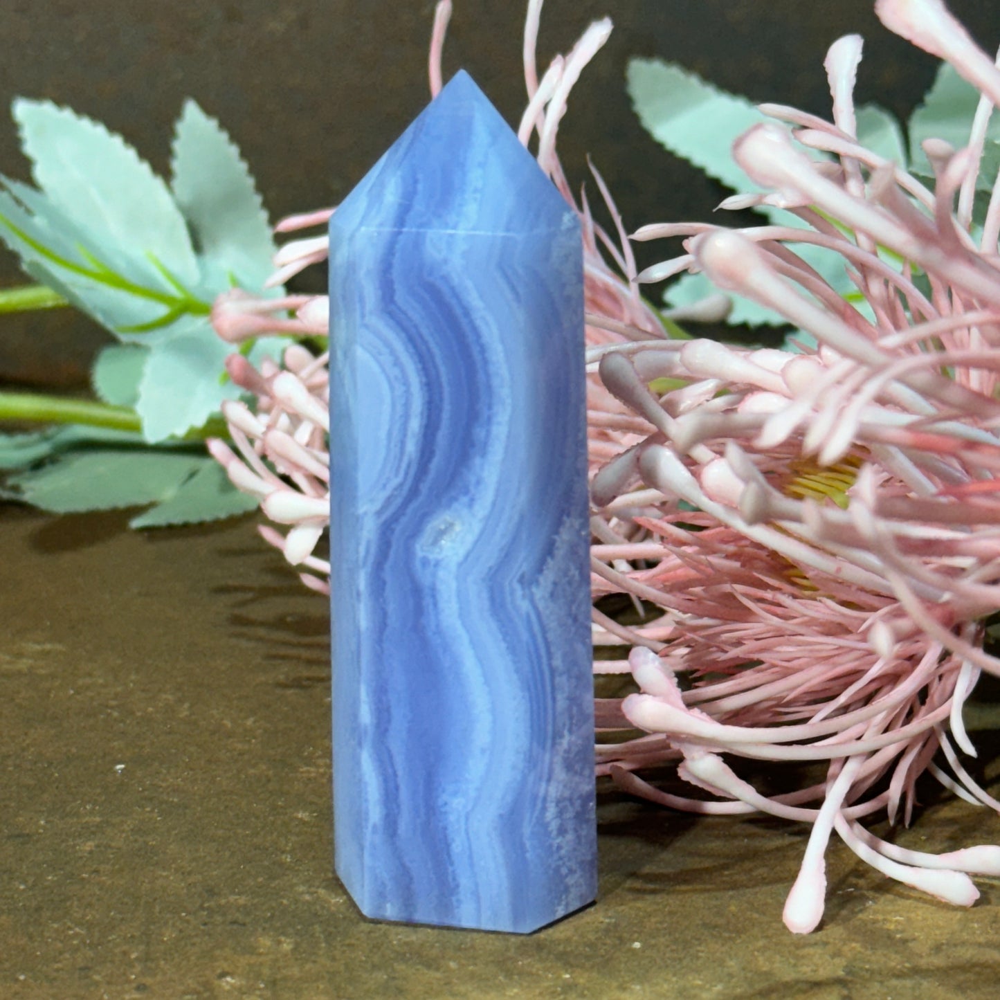 Blue Lace Agate Tower – Serenity, Communication & Spiritual Healing