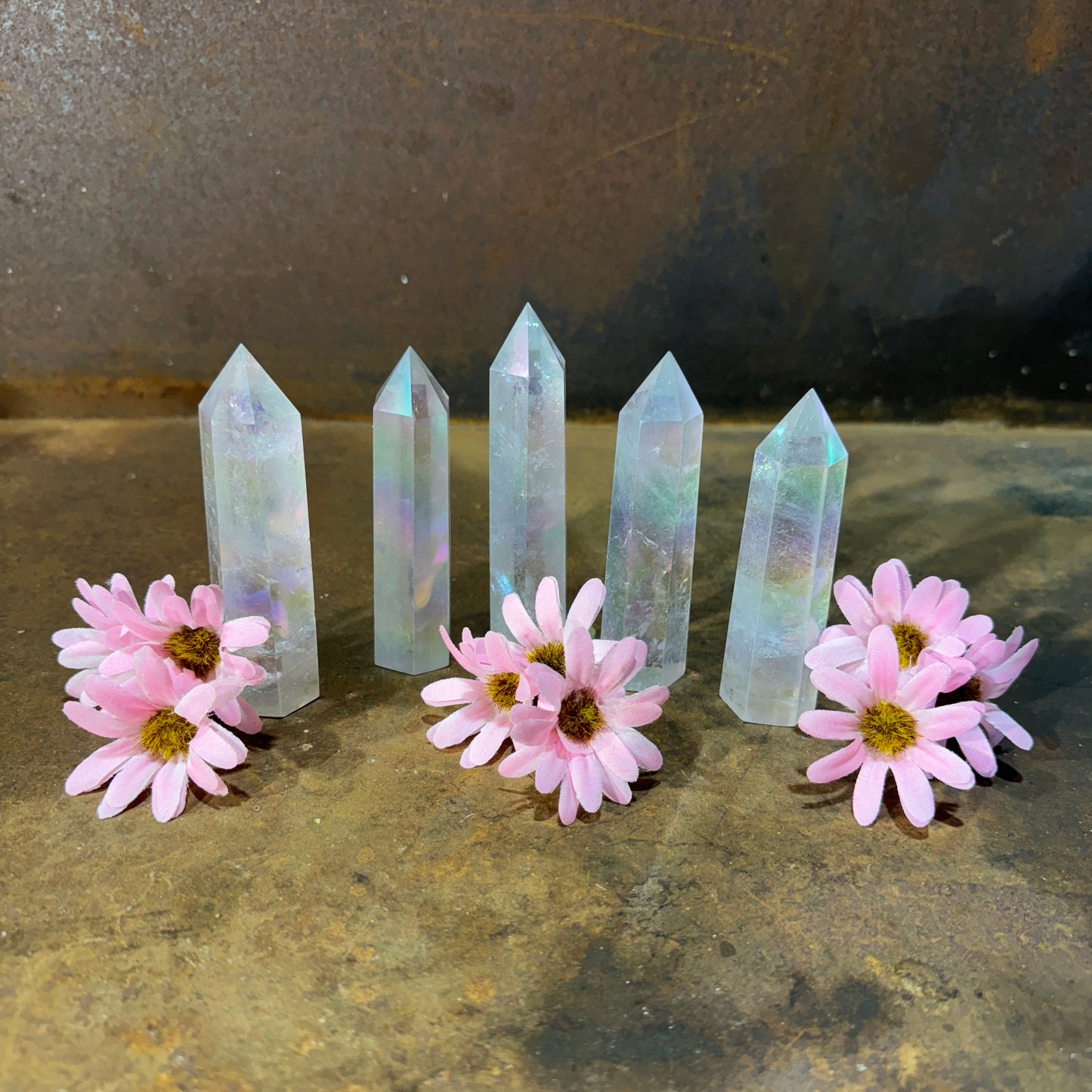Rainbow & Angel Aura Quartz Towers – High-Vibration Light, Protection & Spiritual Healing