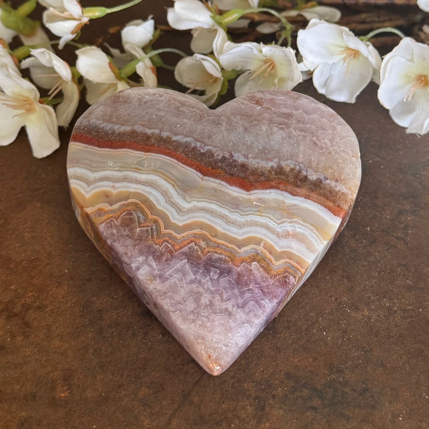 Amethyst & Agate Crystal Hearts – Spiritual Healing, Protection & Emotional Balance