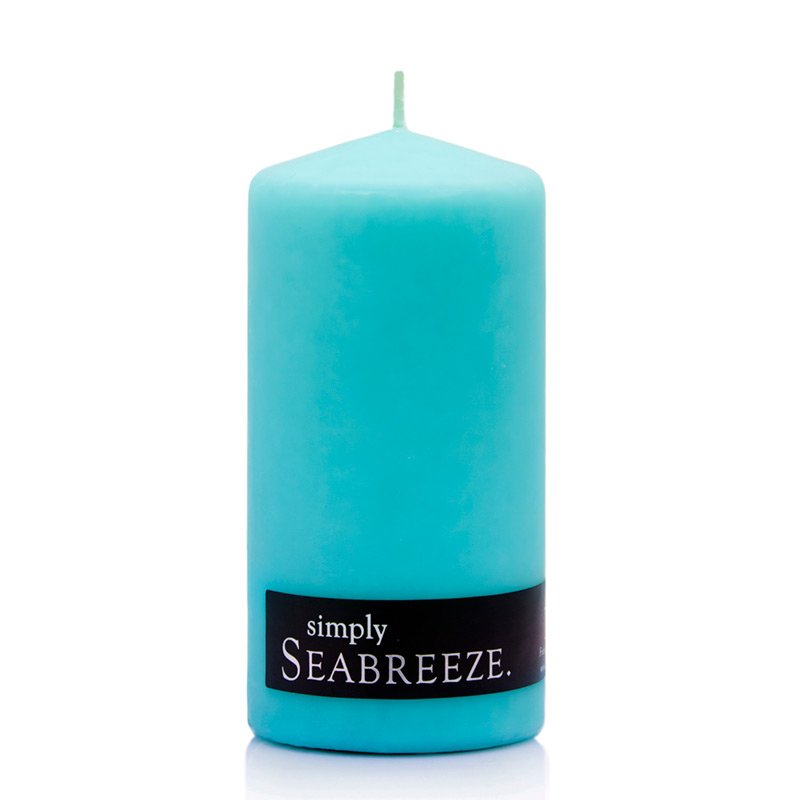 Light Blue Pillar Candle – Seabreeze Scent Spiritual Ritual Candle for Clarity, Peace & Spiritual Communication