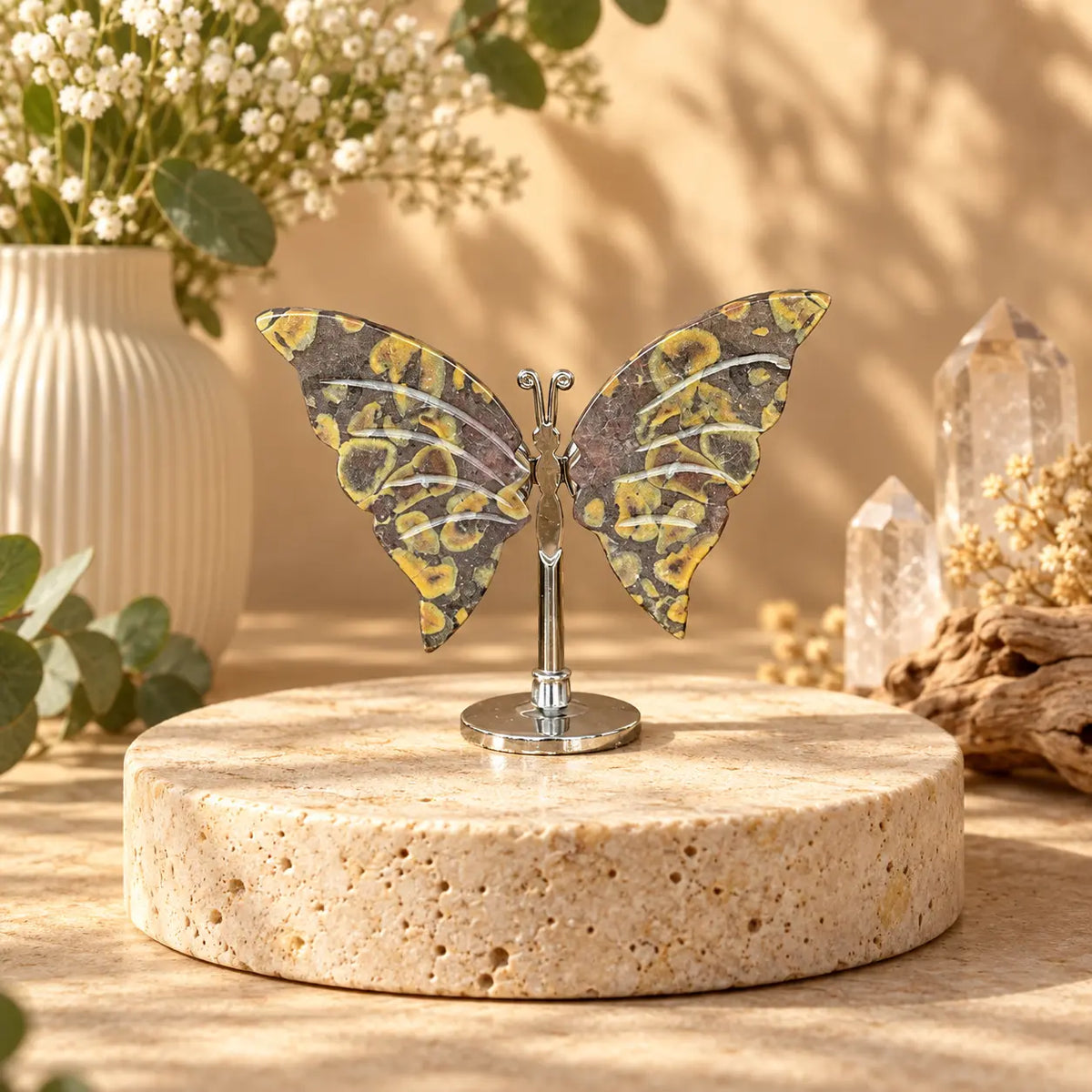 Mini Ocean Jasper Crystal Butterfly 3 | Joy & New Beginnings