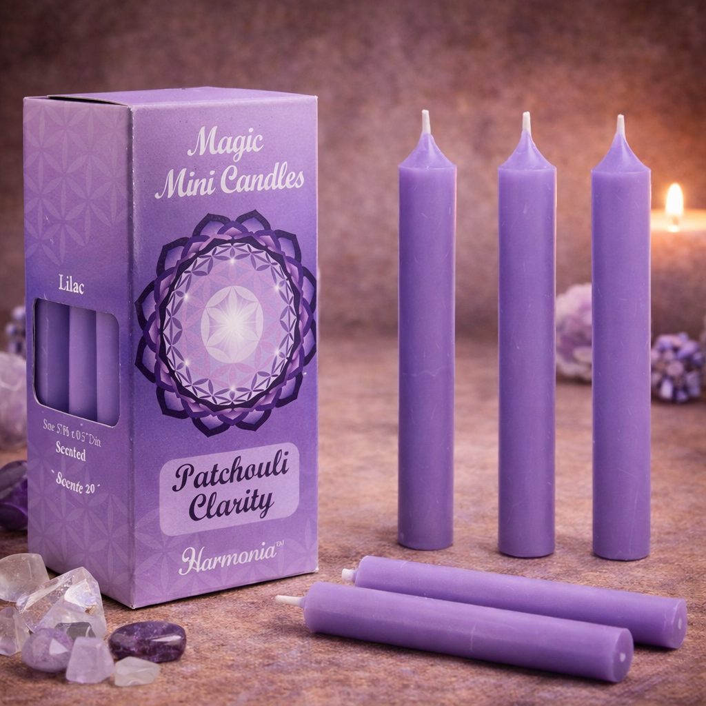 Purple Ritual Candles – Patchouli Clarity Spell Candles (Pack of 20)