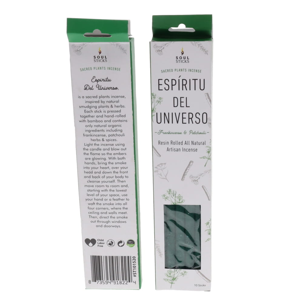 Frankincense & Patchouli Artisan Incense incense packaging and sticks
