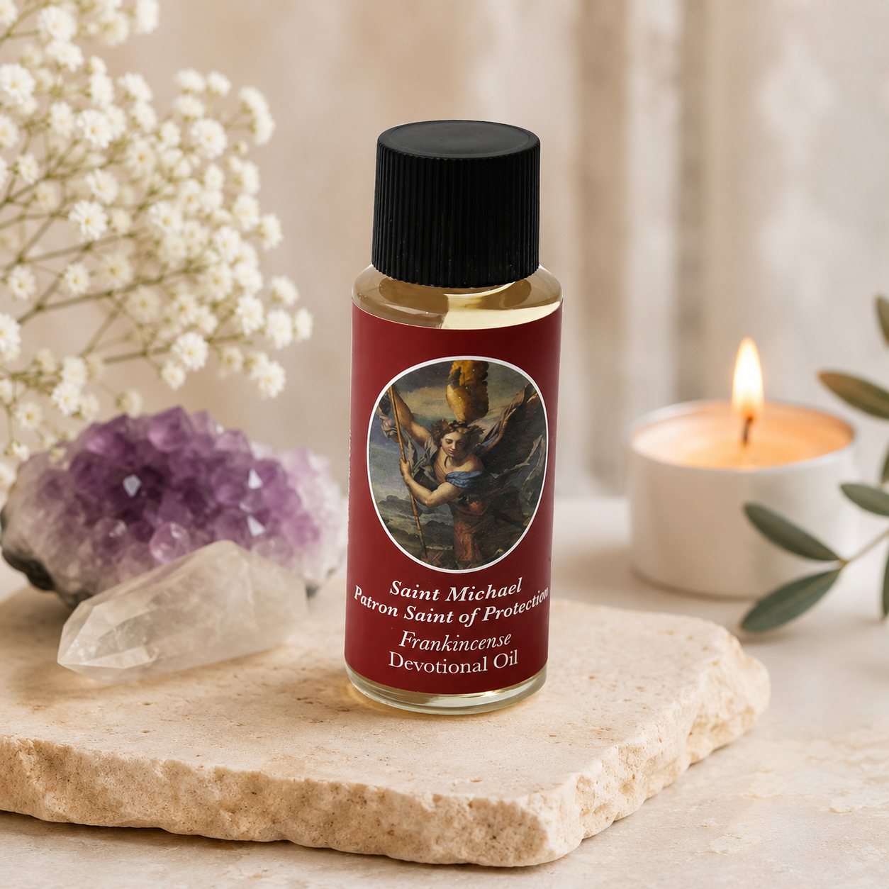 Saint Michael Devotional Anointing Oil .25 oz – Courage, Strength & Divine Protection