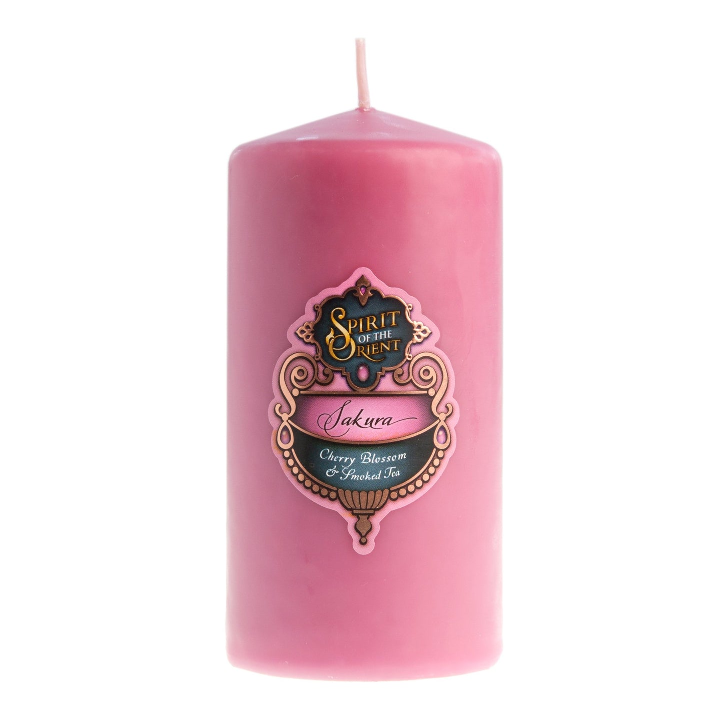 Pink Sakura Pillar Candle – Spiritual Ritual Candle for Love, Harmony & Emotional Healing