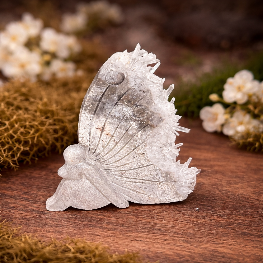 Geode Angel & Mermaid Crystal Carvings for spiritual protection, emotional healing and energy alignment
