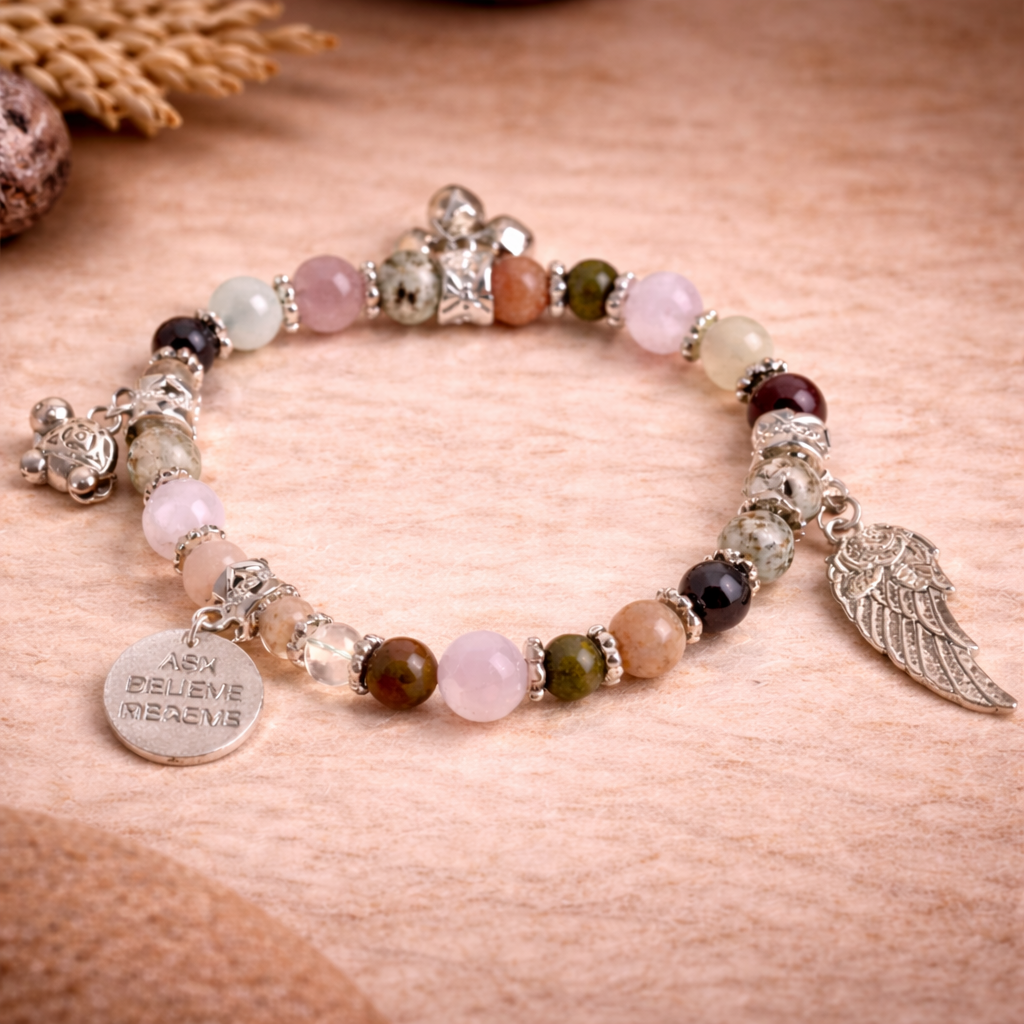 self esteem affirmation crystal bracelet believe you can spiritual bracelet for confidence, self-worth, emotional healing, empowerment and clarity