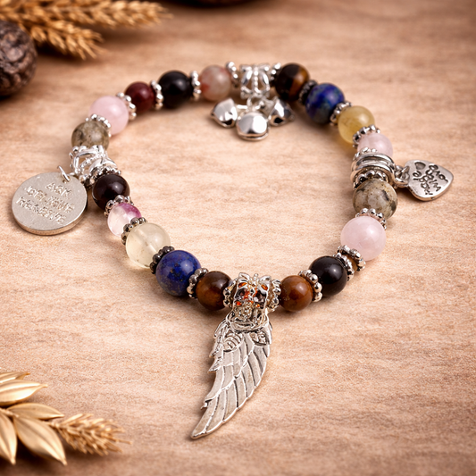 Depression Affirmation Crystal Bracelet – Empowerment, Balance & Spiritual Growth