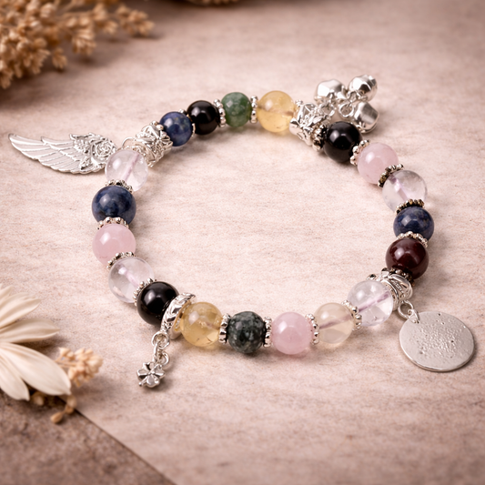 Travel Protection Affirmation Crystal Bracelet – , Abundance & Guidance