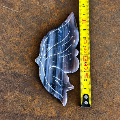 Agate Crystal Wings on Butterfly Stand – Grounding, Protection & Emotional Balance