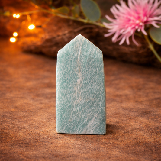 Amazonite Crystal Tower – Manifest Luck, Success & Emotional Balance