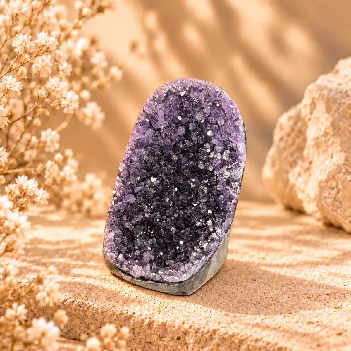 584g natural Amethyst geode crystal