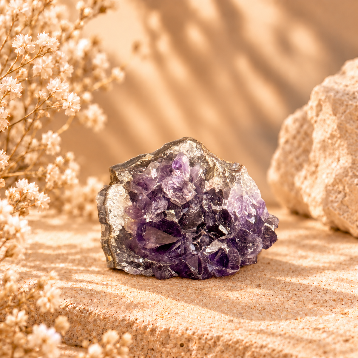 78g natural Amethyst geode crystal