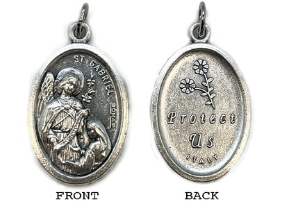 Archangel Gabriel Religious Medal 22 mm – "Protect Us"