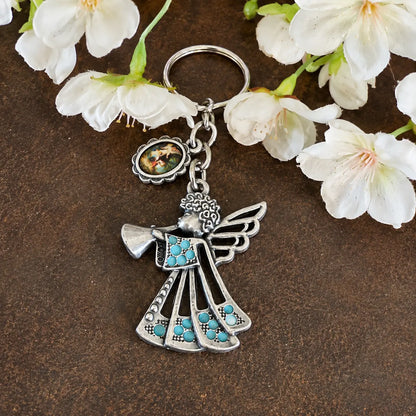 Angel Keyring with Guardian Angel Charm
