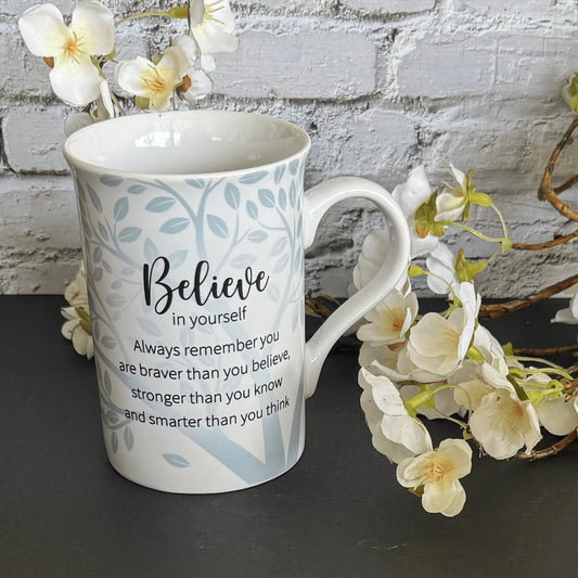 believe in yourself mug for confidence affirmation emotional support and positive mindset