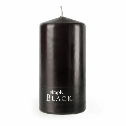Simply Black pillar candle spiritual candle ritual candle for protection energy clearing grounding and meditation