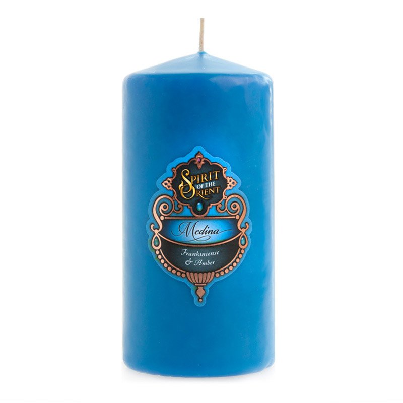 Medina Blue Pillar Candle – Spiritual Ritual Candle for Wisdom, Peace & Spiritual Protection