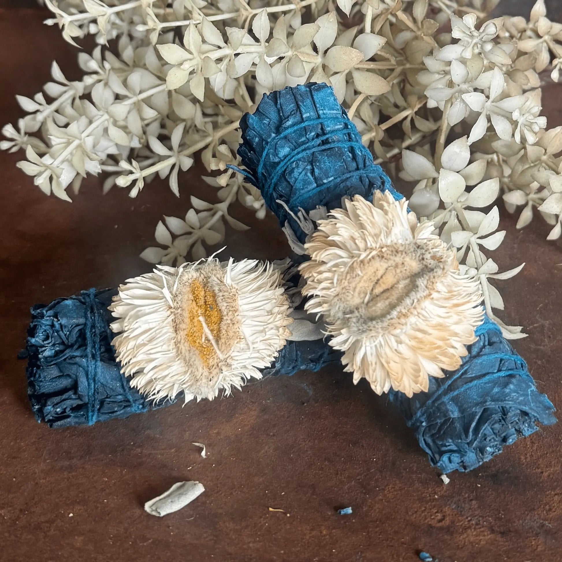 Blue Moon White Sage Smudge Stick for aura cleansing, spiritual healing, energy protection, moon rituals, and manifestation.