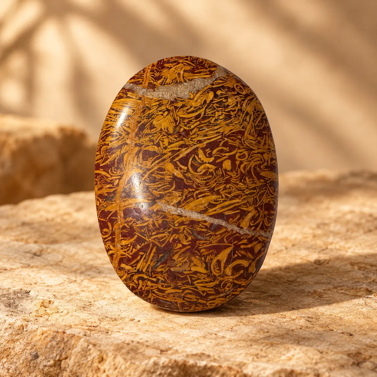 Calligraphy Stone palm stone piece 3 approx. 6.3 × 4.5 × 2.4 cm
