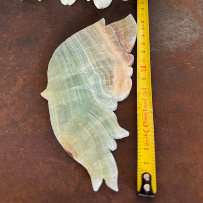 Caribbean Calcite Crystal Wings on Butterfly Stand – Serenity, Healing & Spiritual Transformation  (C)
