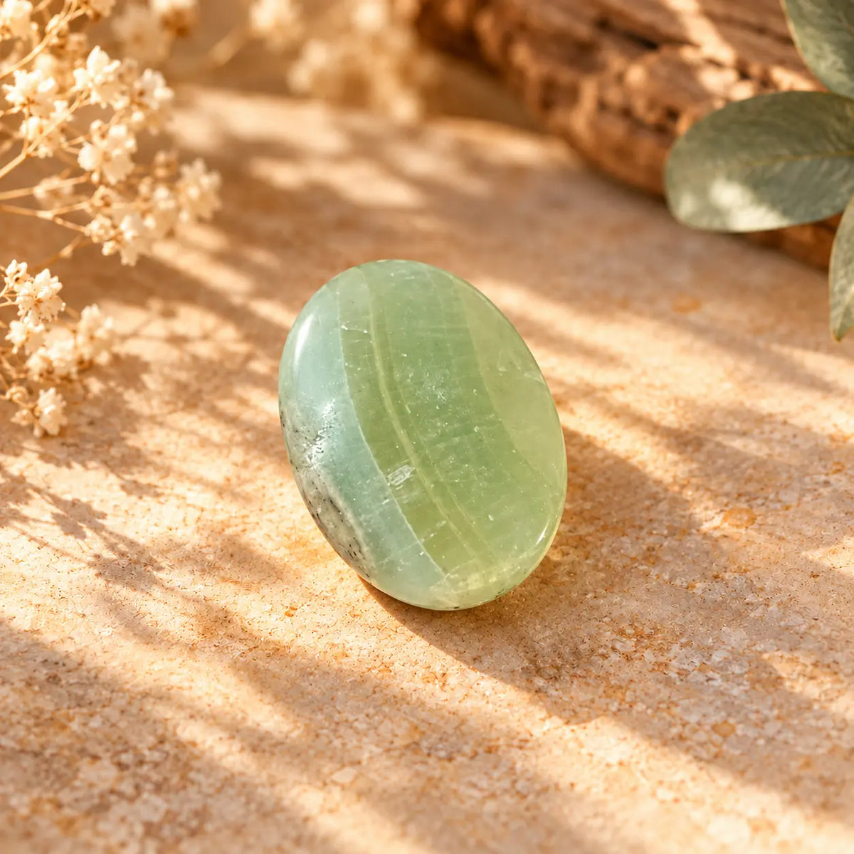 Caribbean Calcite Palm Stone – Calm, Clarity & Inner Peace