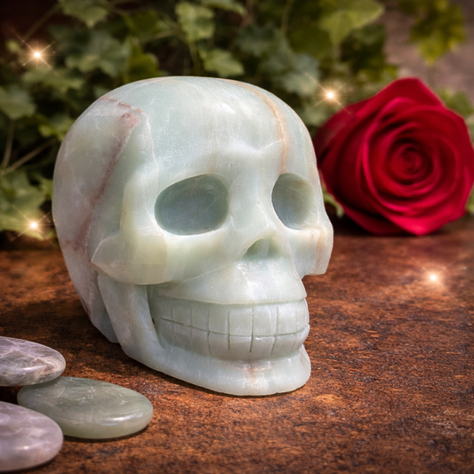 Caribbean Calcite Skull – Spiritual Awakening, Emotional Healing & Inner Wisdom (1.066kg)