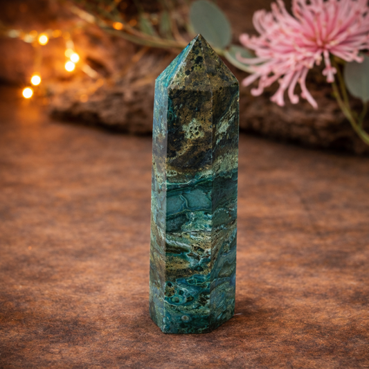 Chrysocolla Tower – Spiritual Healing, Emotional Balance & Empowered Communication