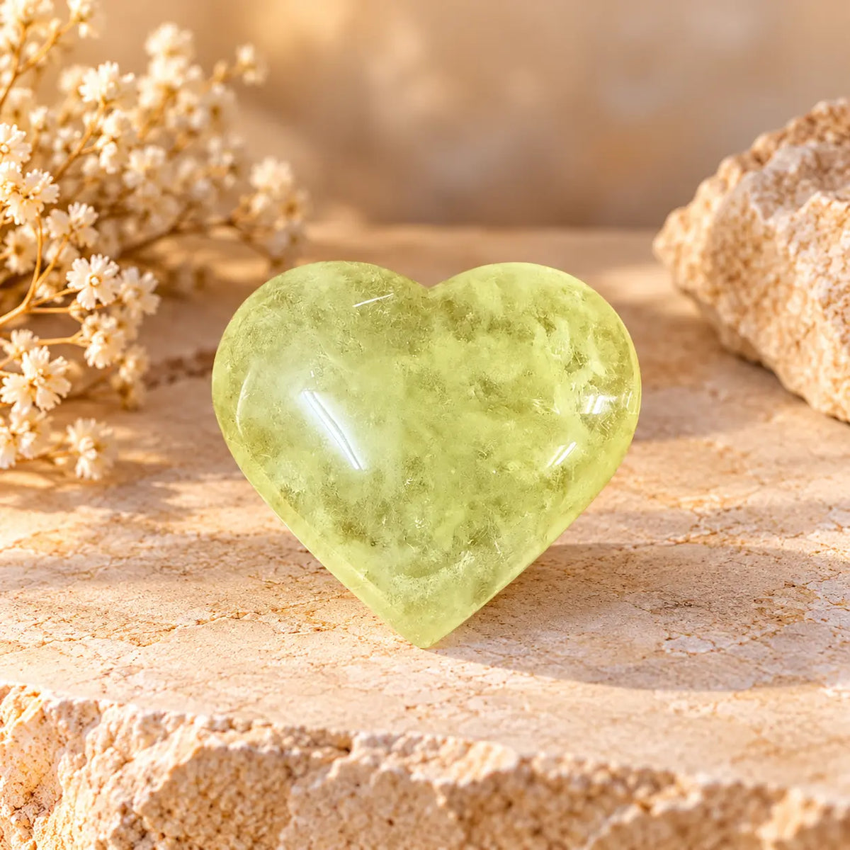 Citrine polished crystal heart 102g – exact photographed piece