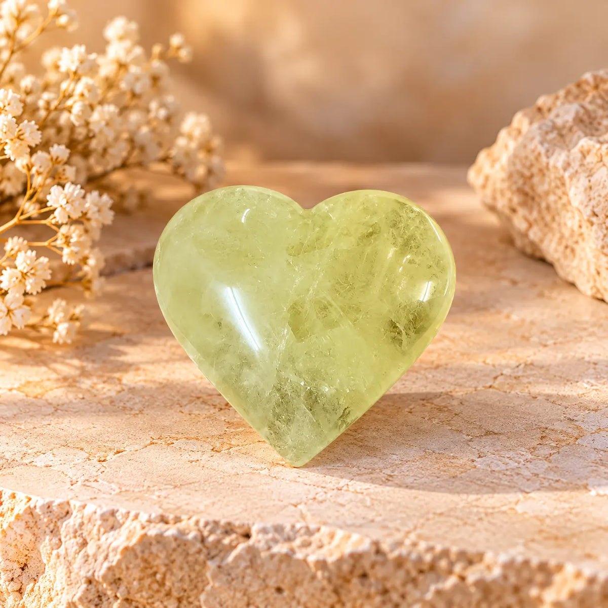 Citrine polished crystal heart 113g – exact photographed piece