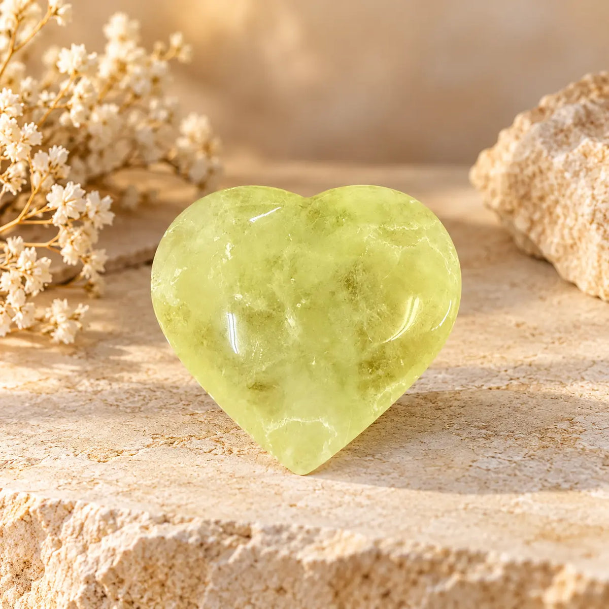Citrine polished crystal heart 56g – exact photographed piece