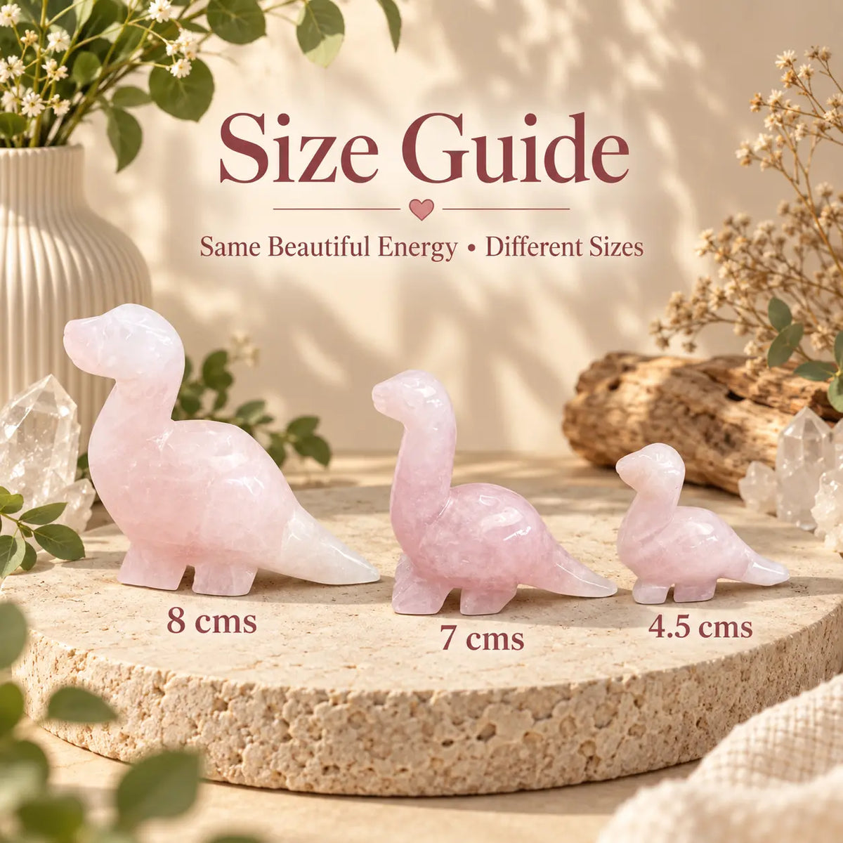 Rose Quartz Crystal Dinosaur Carving – Love, Compassion & Emotional Healing