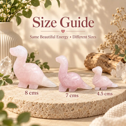 Rose Quartz Crystal Dinosaur Carving – Love, Compassion & Emotional Healing