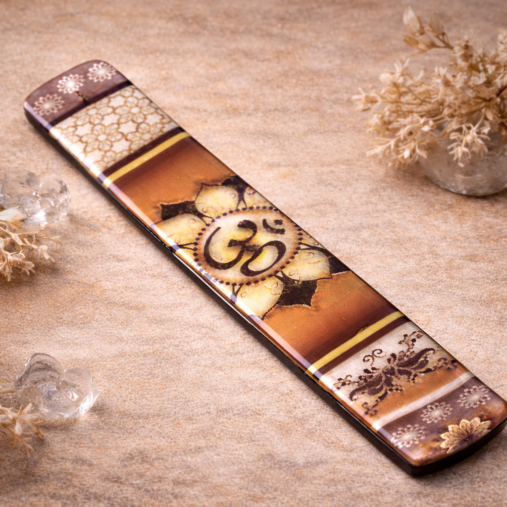 Dream Catcher Incense Holder – Printed Glass Spiritual Incense Burner for Meditation, Ritual & Energy Cleansing
